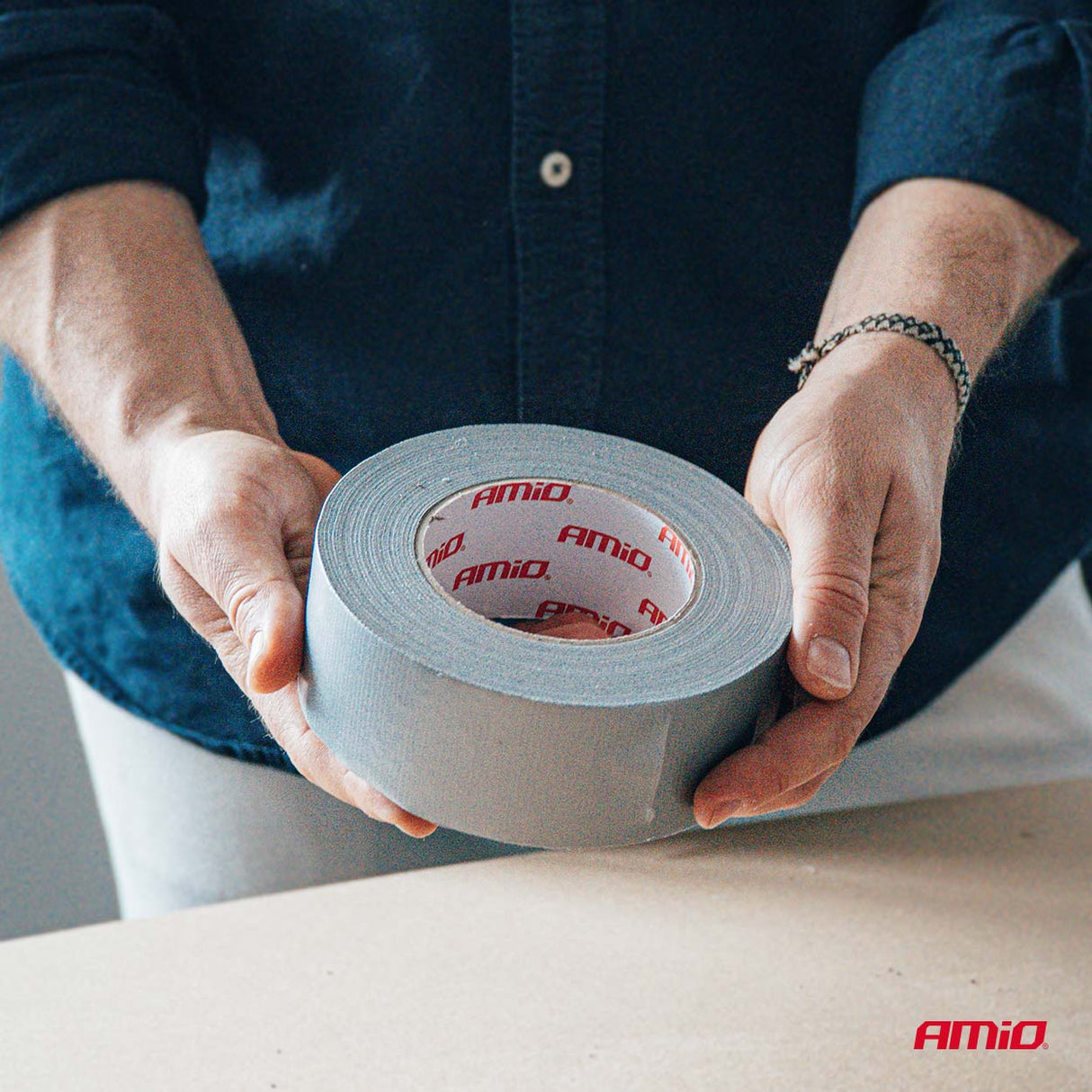 SHIRIT NGJITES NASTRO AMERICANO AM-04852 GREY DUCT TAPE 48mm x 0.19mm x 50m