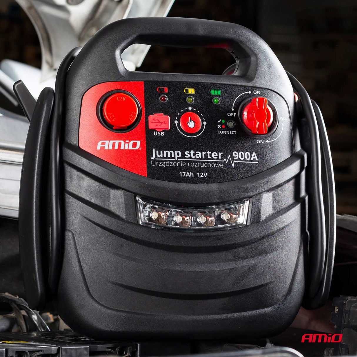 STARTER BATERIE 4-in-1 AMIO AM-02523 (Jump starter 12V 17Ah 900A)