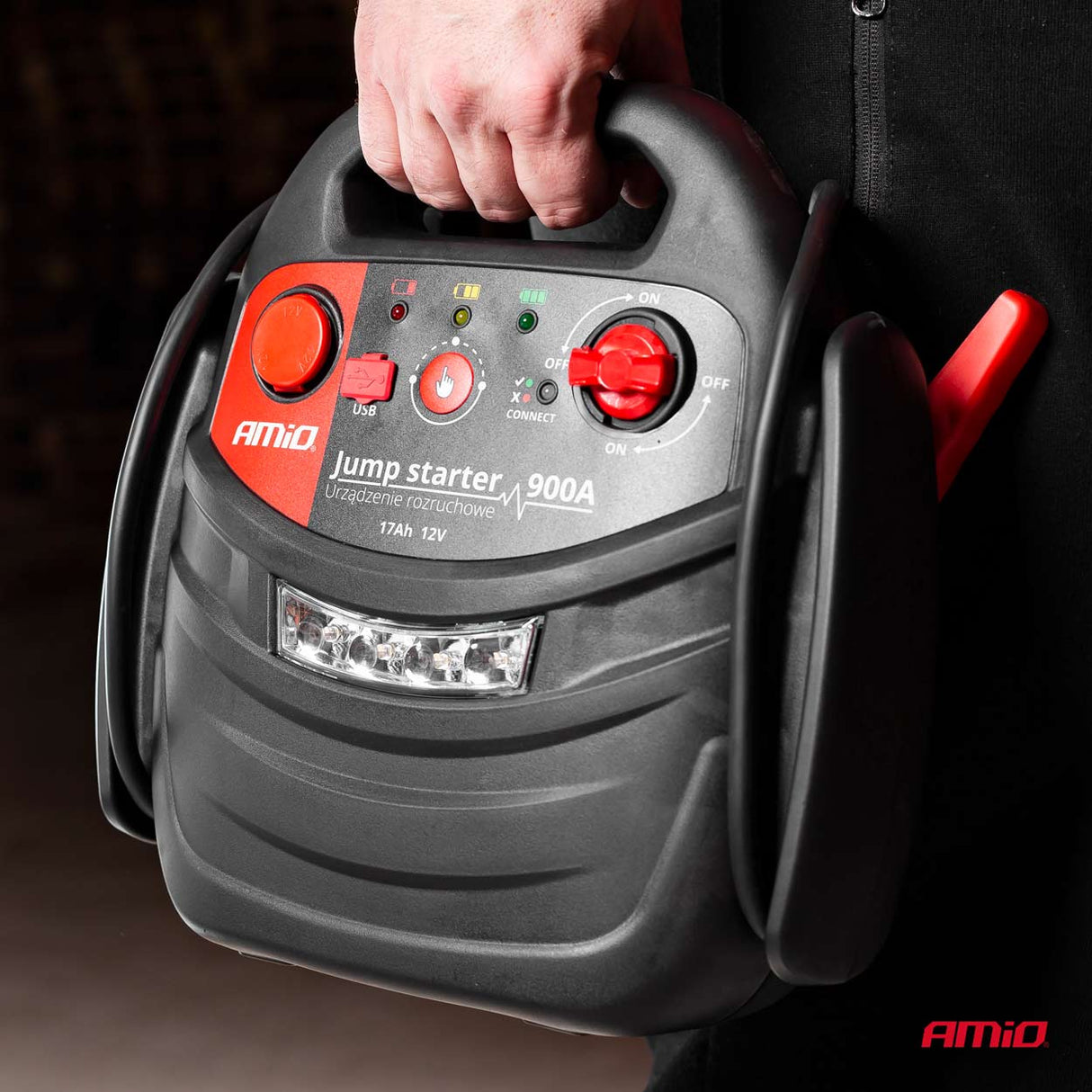 STARTER BATERIE 4-in-1 AMIO AM-02523 (Jump starter 12V 17Ah 900A)