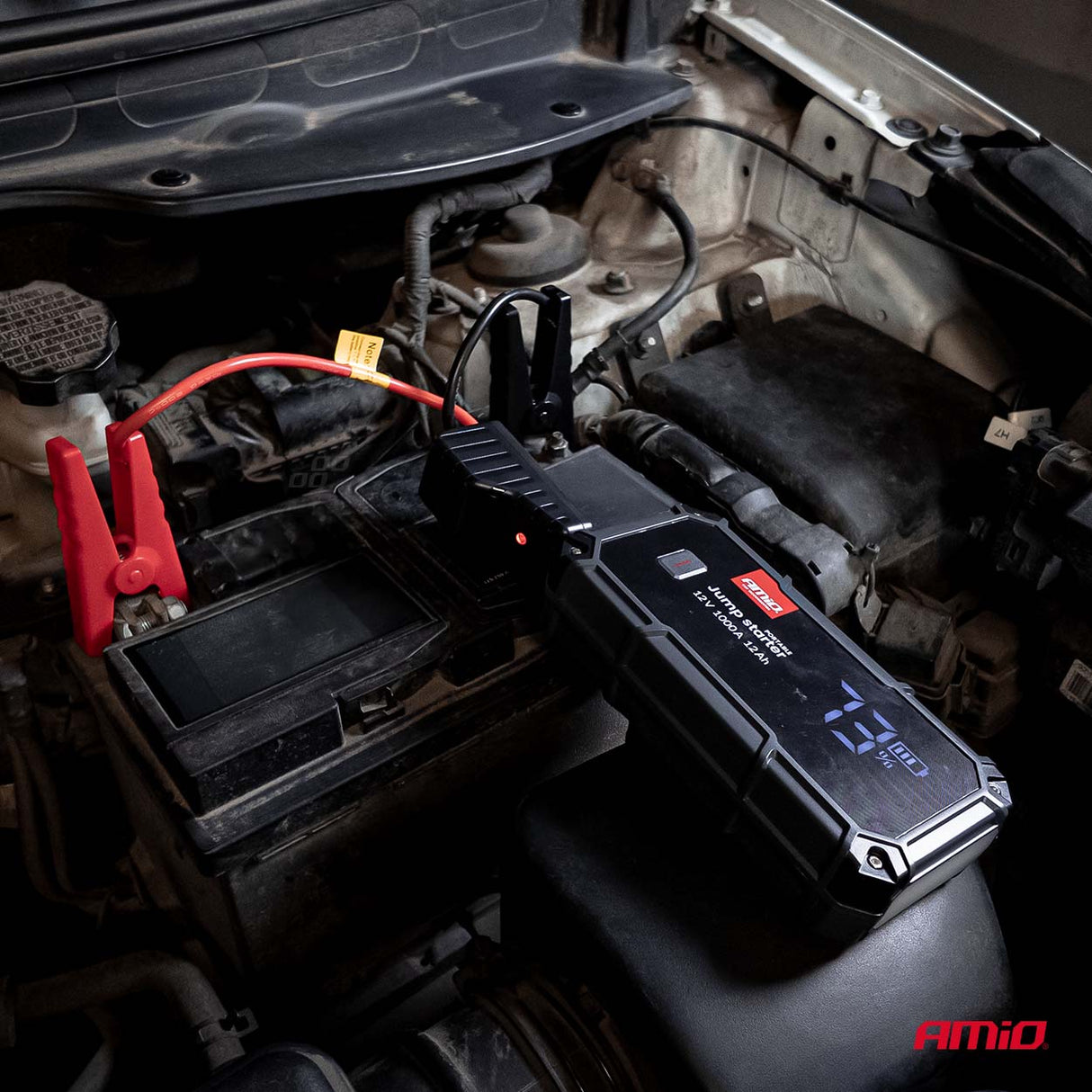 STARTER BATERIE PORTATIV 3-in-1 AMIO AM-04676 (Jump starter 12V 12Ah 1000A)