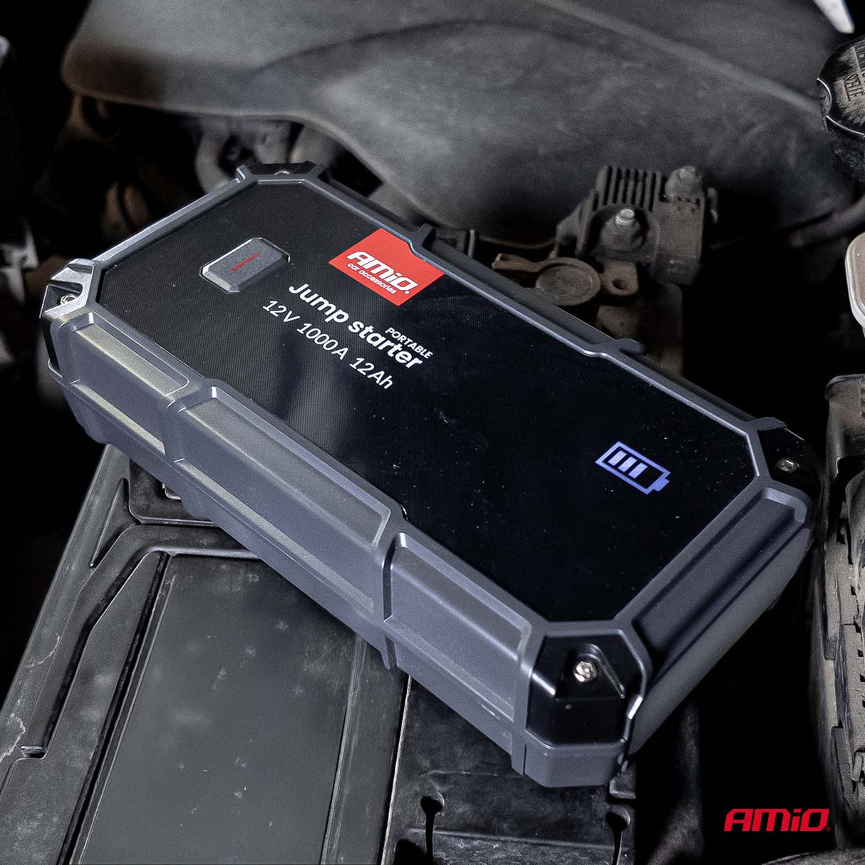 STARTER BATERIE PORTATIV 3-in-1 AMIO AM-04676 (Jump starter 12V 12Ah 1000A)