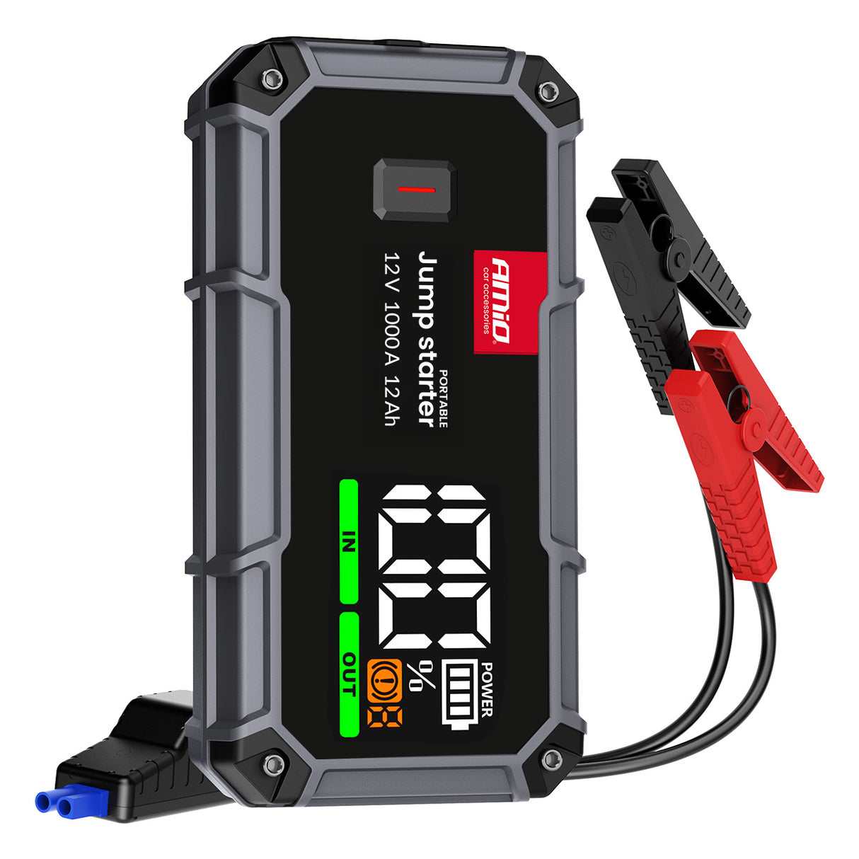 STARTER BATERIE PORTATIV 3-in-1 AMIO AM-04676 (Jump starter 12V 12Ah 1000A)