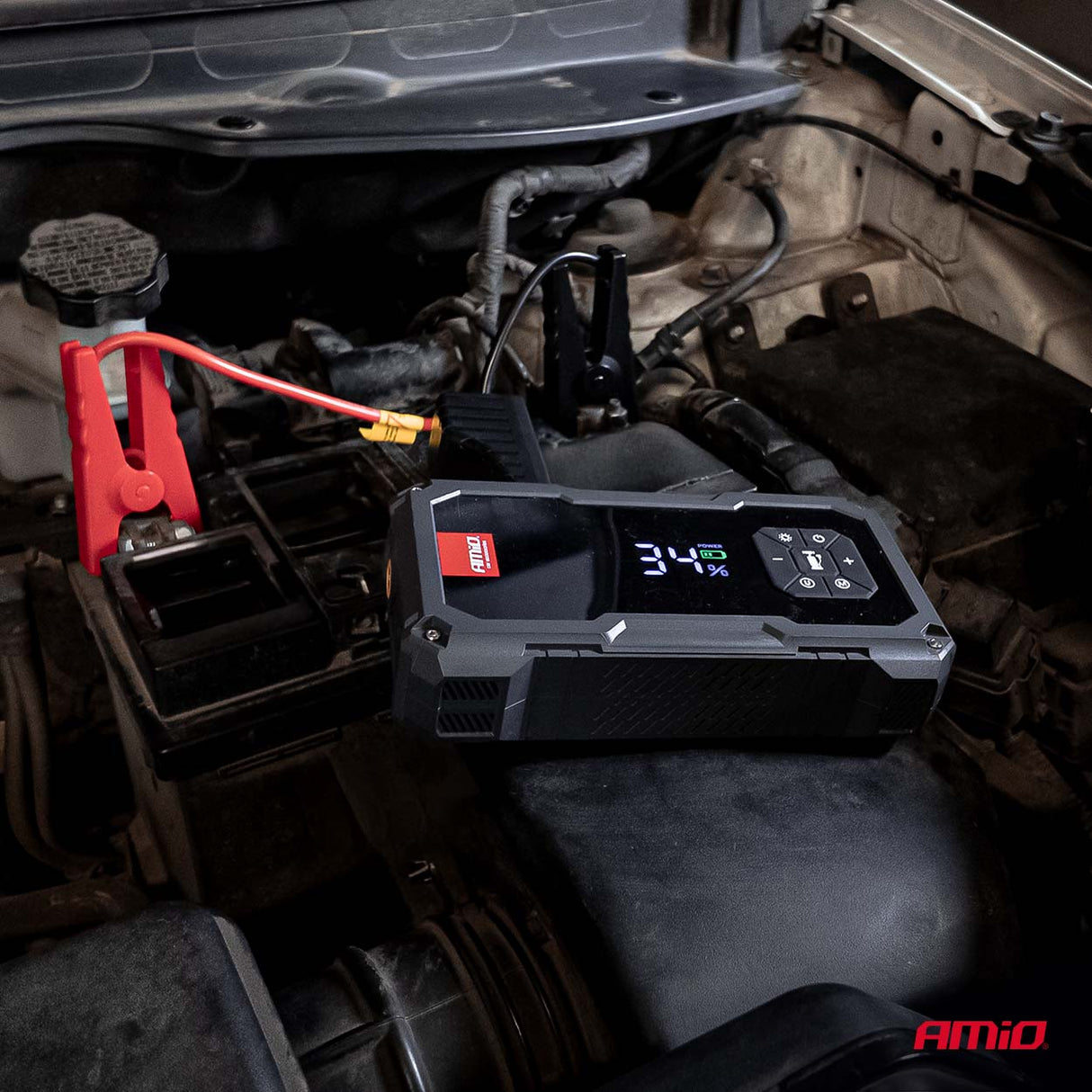 STARTER BATERIE PORTATIV 4-in-1 AMIO AM-04674 (Jump starter 12V 7.2Ah 600A)