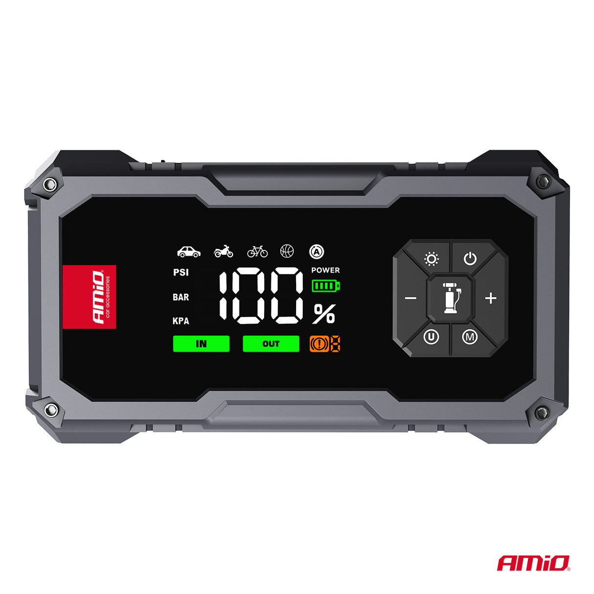 STARTER BATERIE PORTATIV 4-in-1 AMIO AM-04674 (Jump starter 12V 7.2Ah 600A)