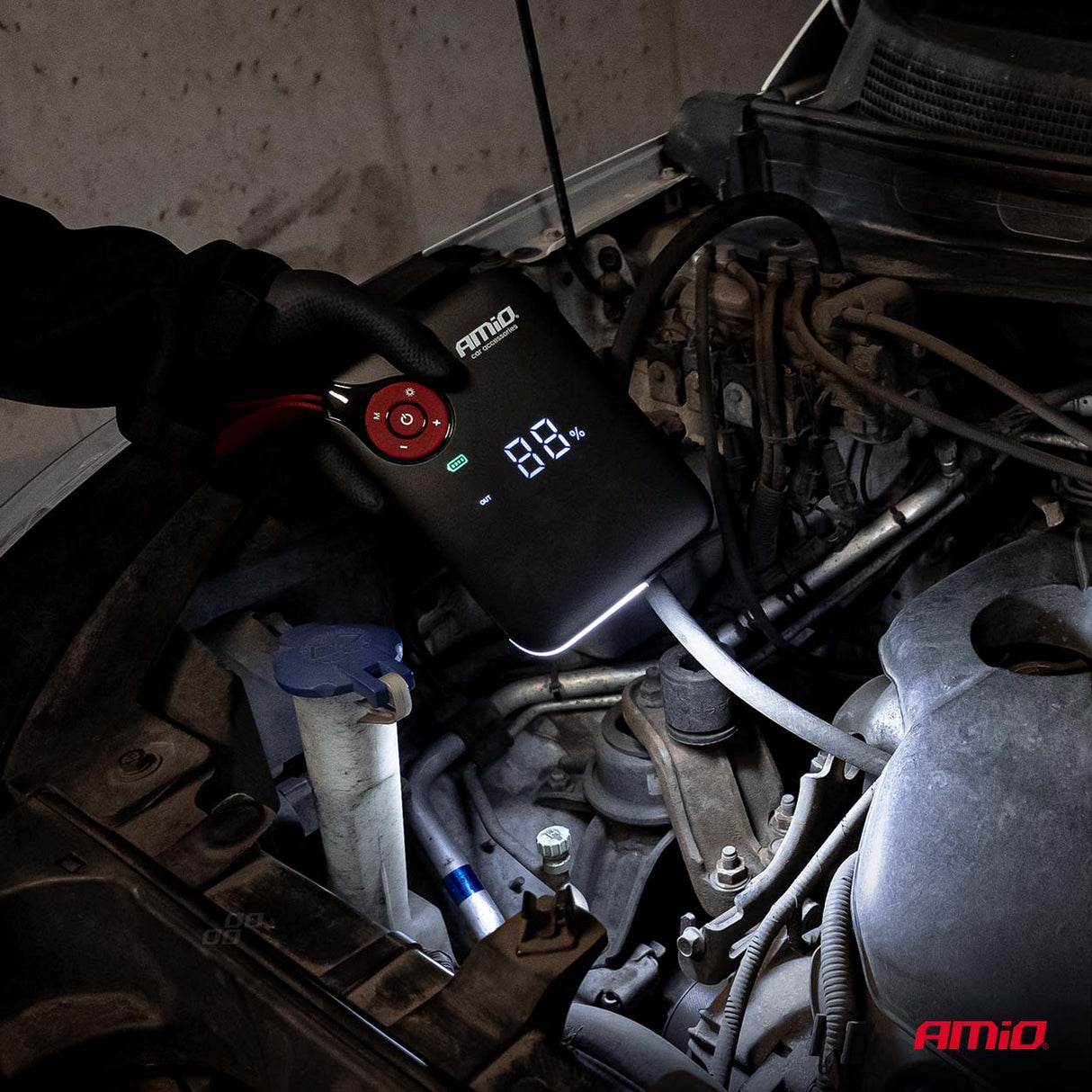STARTER BATERIE PORTATIV 4-in-1 AMIO AM-04675 (Jump starter 12V 7.2Ah 600A)