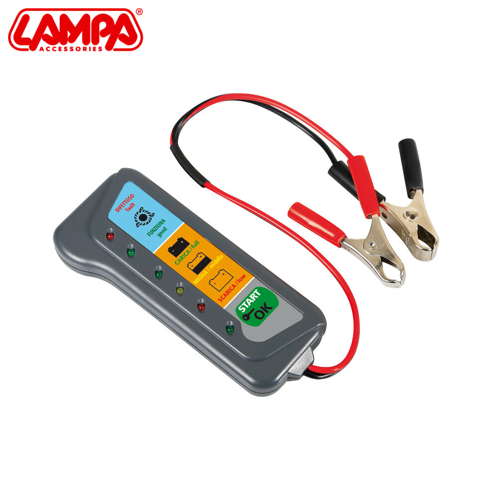 TESTER PER BATERI DHE ALTERNATOR LMP-74062 12V ME LED