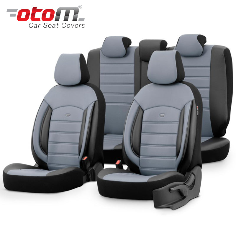 VESHJE SEDILJE OTOM INSPIRE INS-3506 LEATHER 3-ZIPPER AIRBAG (SMOKED+BLACK) SET