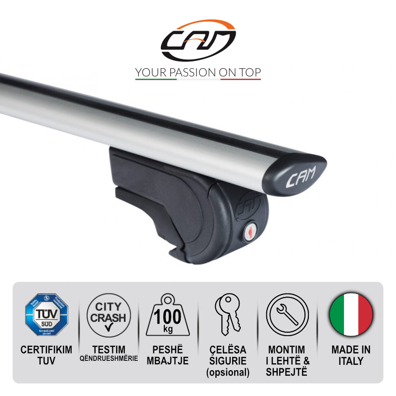 ZGARE MAKINE CAM TOTUS OPEN RAIL FLY BARS 124 cm - 2168