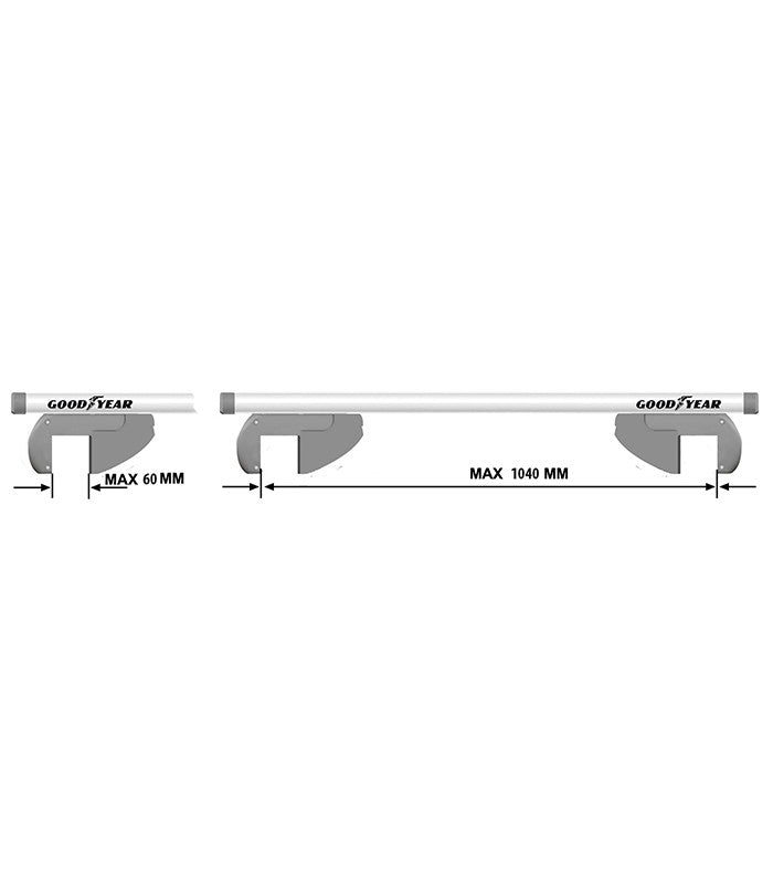 ZGARE MAKINE GOODYEAR OPEN RAIL ALUMINIO-FROZEN 120 cm BT-77200 SET