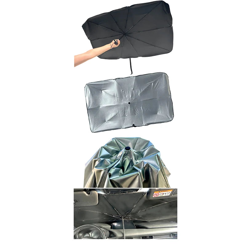 Mbrojtëse dielli në formë çadre SK-72779, 140 × 80 cm