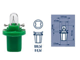 LLAMPA NARVA BAX 8.5D 2 W 12 V JESHILE C1-17057 1 COPE