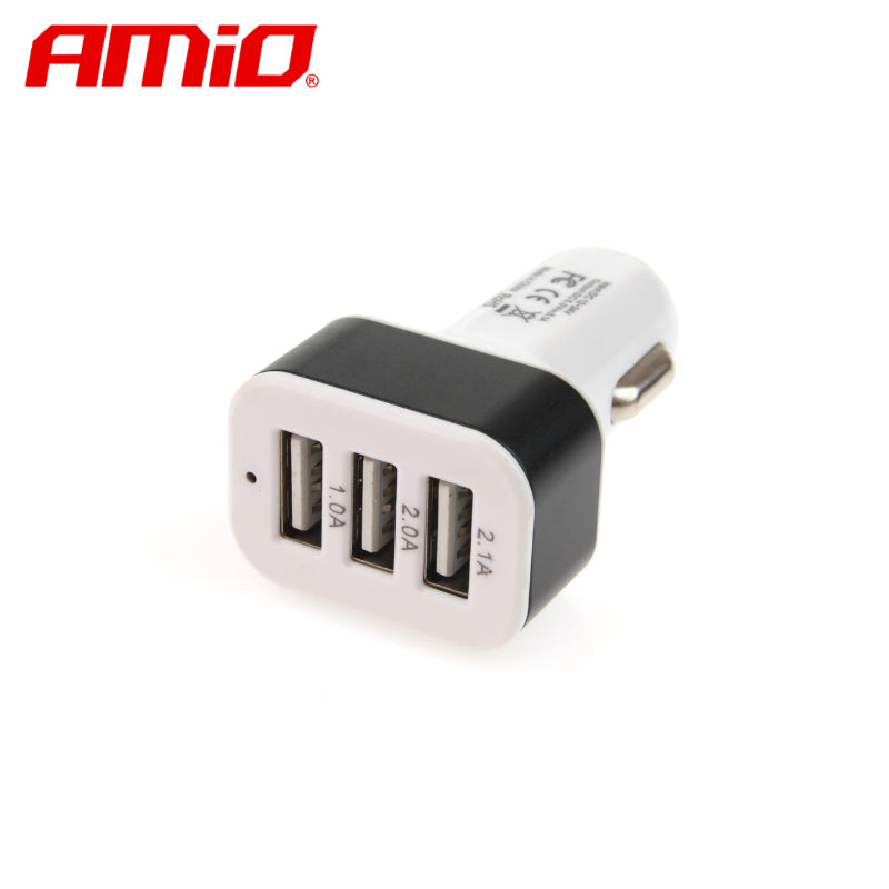 KARIKUES CELULARI AMiO AM-01027 3xUSB (PCH-03) 12/ 24V