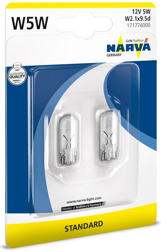 LLAMPA NARVA W5W 12 V B2-17177 2 COPE