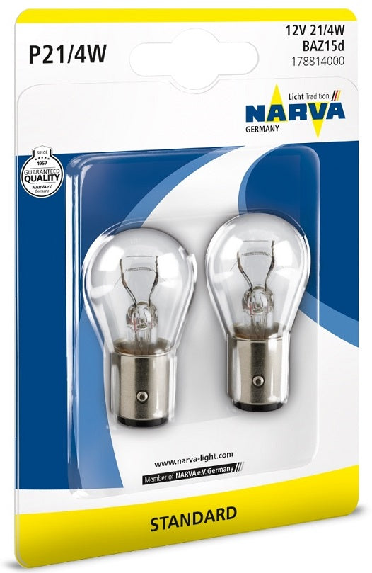 LLAMPA NARVA P21/4W 12 V B2-17881 2 COPE