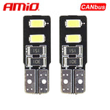 LLAMPA LED CANBUS AMiO AM-01630 5730-4SMD W5W 12V Te bardha