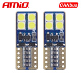 LLAMPA LED CANBUS AMiO AM-01635 2835-8SMD W5W 12V/24V Te bardha