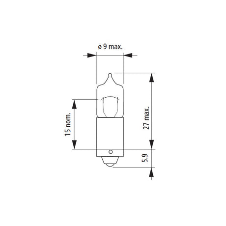 LLAMPA NARVA H10W 12 V C1-17833 1 COPE