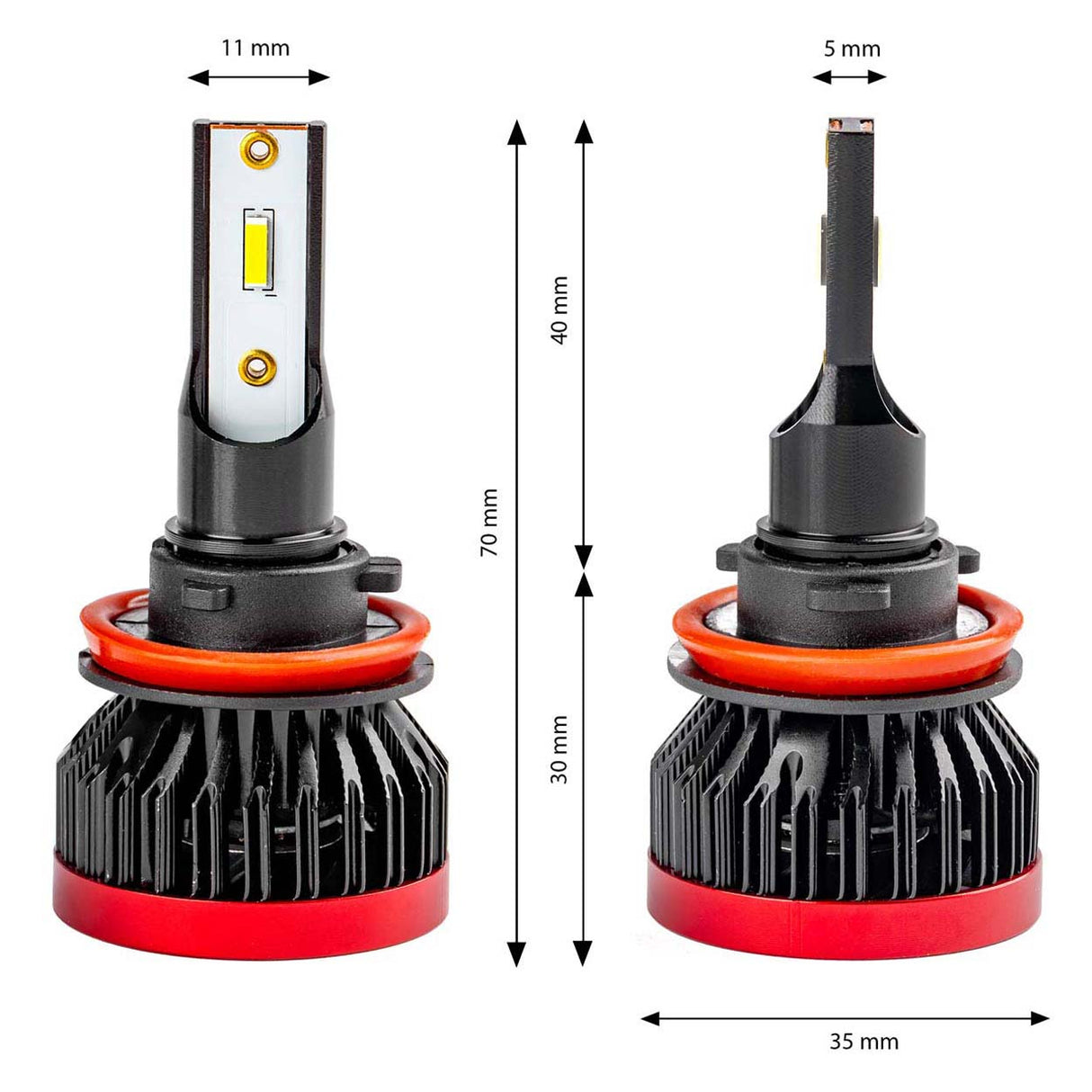 LLAMPA LED AMiO H8/H9/H11 BF-Series AM-02245 +200% 6-18V 30W 6000K SET