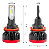 LLAMPA LED AMiO H8/H9/H11 BF-Series AM-02245 +200% 6-18V 30W 6000K SET