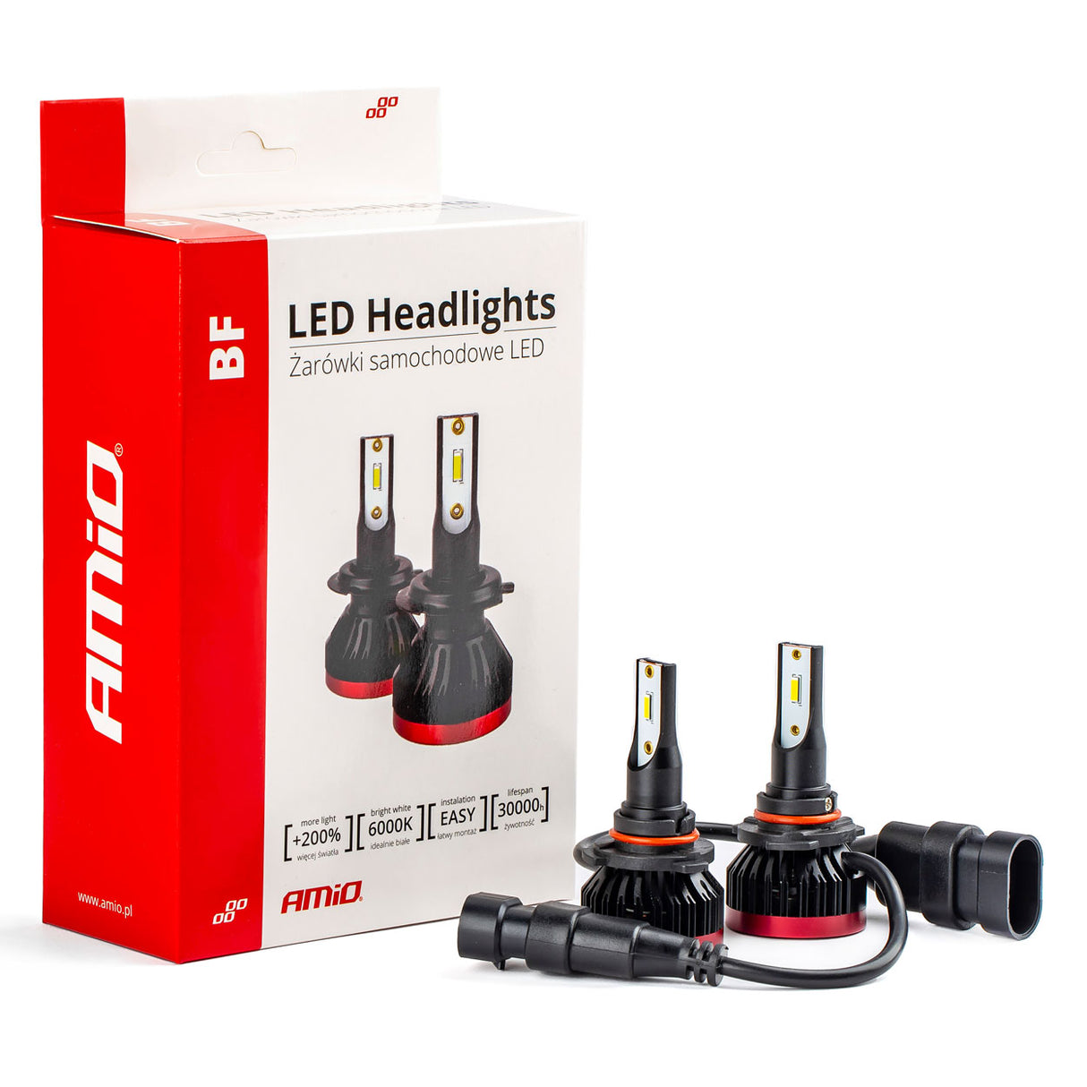 LLAMPA LED AMiO HB3 9005 BF-Series AM-02246 +200% 6-18V 30W 6000K SET