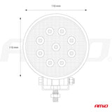 FENERE LED AMiO AM-02420 9-36V 9LED FLOOD (AWL-06) Ø110 mm 1 COPE