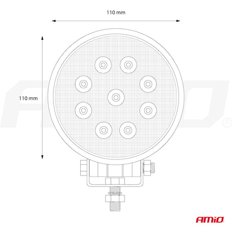 FENERE LED AMiO AM-02420 9-36V 9LED FLOOD (AWL-06) Ø110 mm 1 COPE