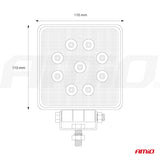 FENERE LED AMiO AM-02421 9-36V 9LED FLOOD (AWL-07) 110x110 mm 1 COPE