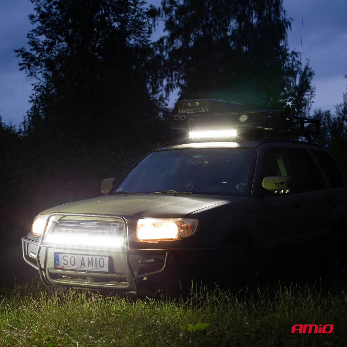 LIGHT BAR AMIO AM-02439 9-36V 60LED COMBO (AWL-25) 869 x 90 x 80mm