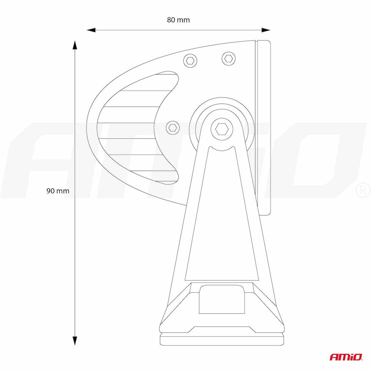 LIGHT BAR AMIO AM-02440 9-36V 80LED COMBO (AWL-26)