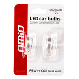 LLAMPA LED AMiO AM-02645 W5W COB HPC 12V CLEAR WHITE 2 COPE
