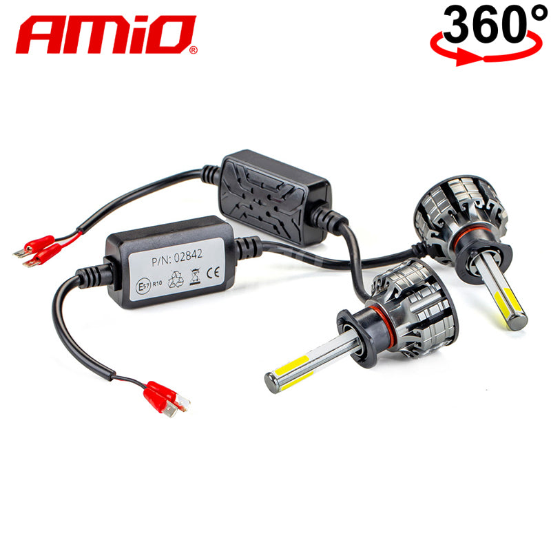 LLAMPA LED AMiO H1 COB-Series 360° AM-02842 +170% 12-24V 38W 6500K SET