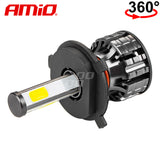LLAMPA LED AMiO H4 COB-Series 360° AM-02843 +170% 12-24V 38W 6500K SET