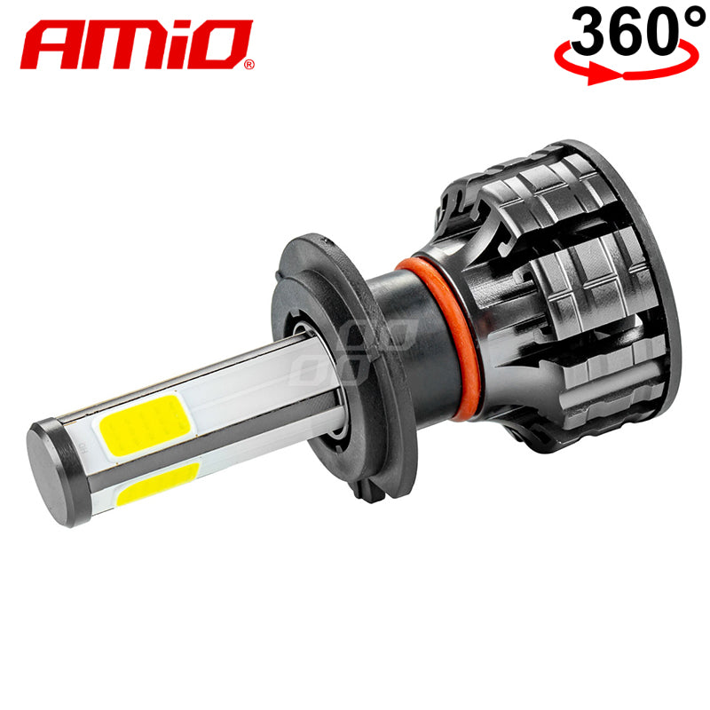LLAMPA LED AMiO H7 COB-Series 360° AM-02844 +170% 12-24V 38W 6500K SET