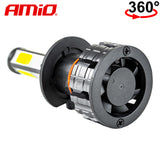 LLAMPA LED AMiO H7 COB-Series 360° AM-02844 +170% 12-24V 38W 6500K SET