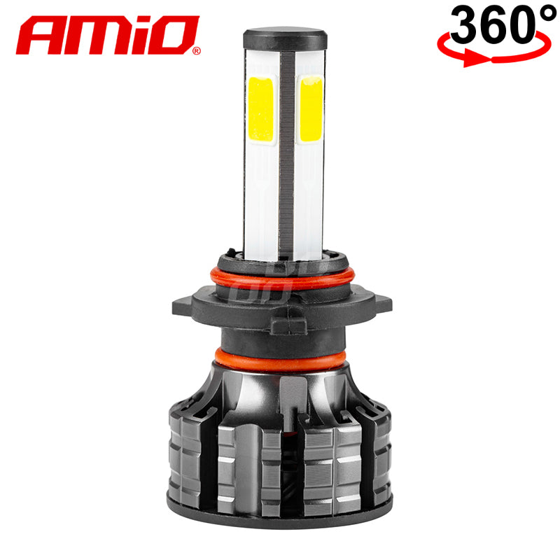 LLAMPA LED AMiO HB3 COB-Series 360° AM-02846 +170% 12-24V 38W 6500K SET