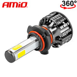 LLAMPA LED AMiO HB3 COB-Series 360° AM-02846 +170% 12-24V 38W 6500K SET