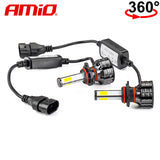 LLAMPA LED AMiO HB3 COB-Series 360° AM-02846 +170% 12-24V 38W 6500K SET