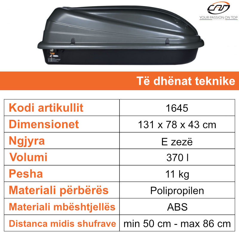 VALIXHE BAGAZHI CAM DYNAMIC 370 (RAPID FIX) - 1645