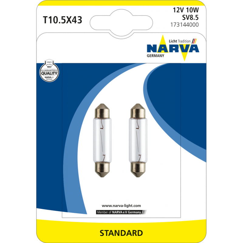 LLAMPA NARVA C10W 10.5X43 12 V B2-17314 2 COPE