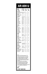 FSHIRESE XHAMI BOSCH AEROTWIN RETROFIT AR-400-U (3 397 008 932) TOYOTA COROLLA Verso (_E12_) 40cm 1 COPE
