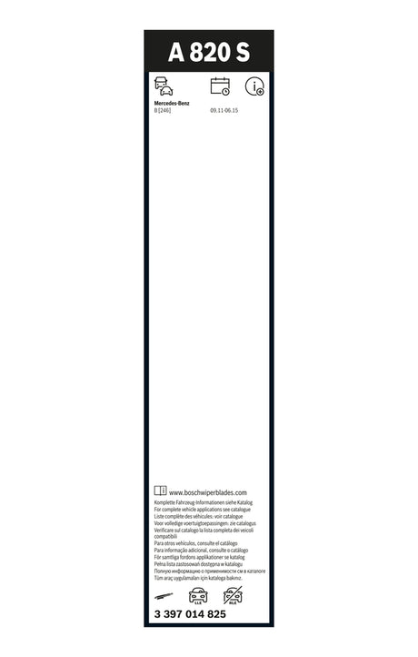 FSHIRESE XHAMI BOSCH AEROTWIN A-820-S (3 397 014 825) MERCEDES-BENZ EQA (H243) 65+47.5cm SET