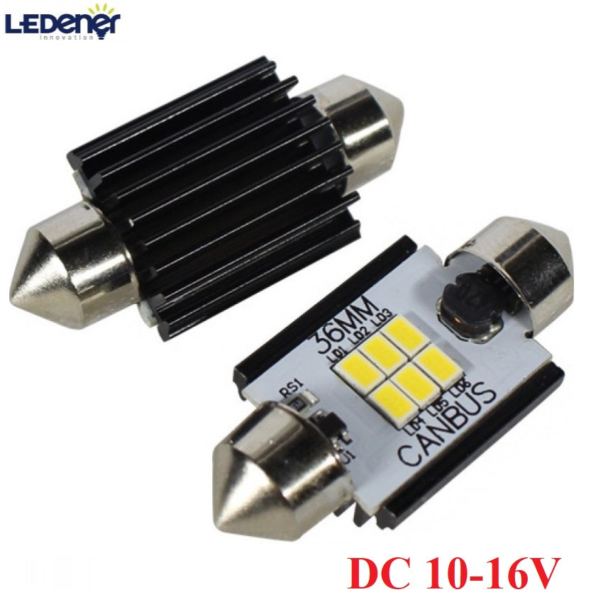 LLAMPA LED LEDENER C5W 10-16 V 130 lm GP-52622-C5W-36 CANBUS SET