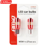 LLAMPA LED CANBUS AMiO AM-01446 3014-27SMD W5W 12V/24V Te bardha