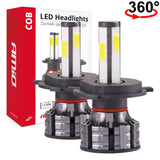 LLAMPA LED AMiO H4 COB-Series 360° AM-02843 +170% 12-24V 38W 6500K SET
