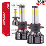 LLAMPA LED AMiO HB3 COB-Series 360° AM-02846 +170% 12-24V 38W 6500K SET