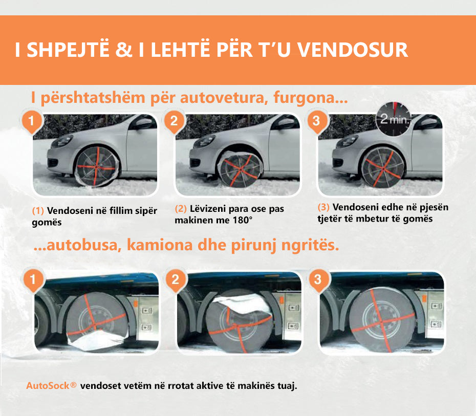 VESHJE GOMASH PER BORE DHE AKULL AUTOSOCK 580