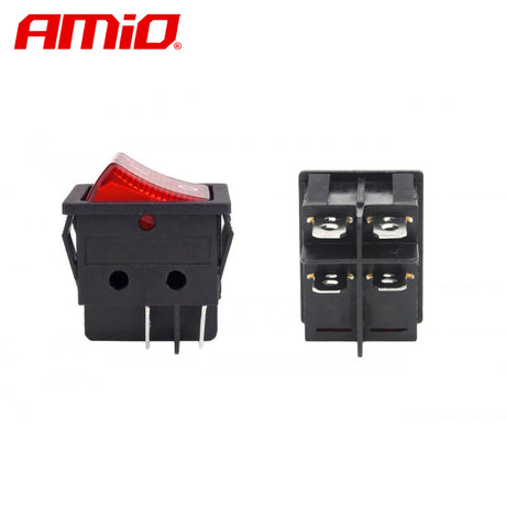 BUTON ELEKTRIK AM-02462 12V/230V Drite e Kuqe (BU-02)