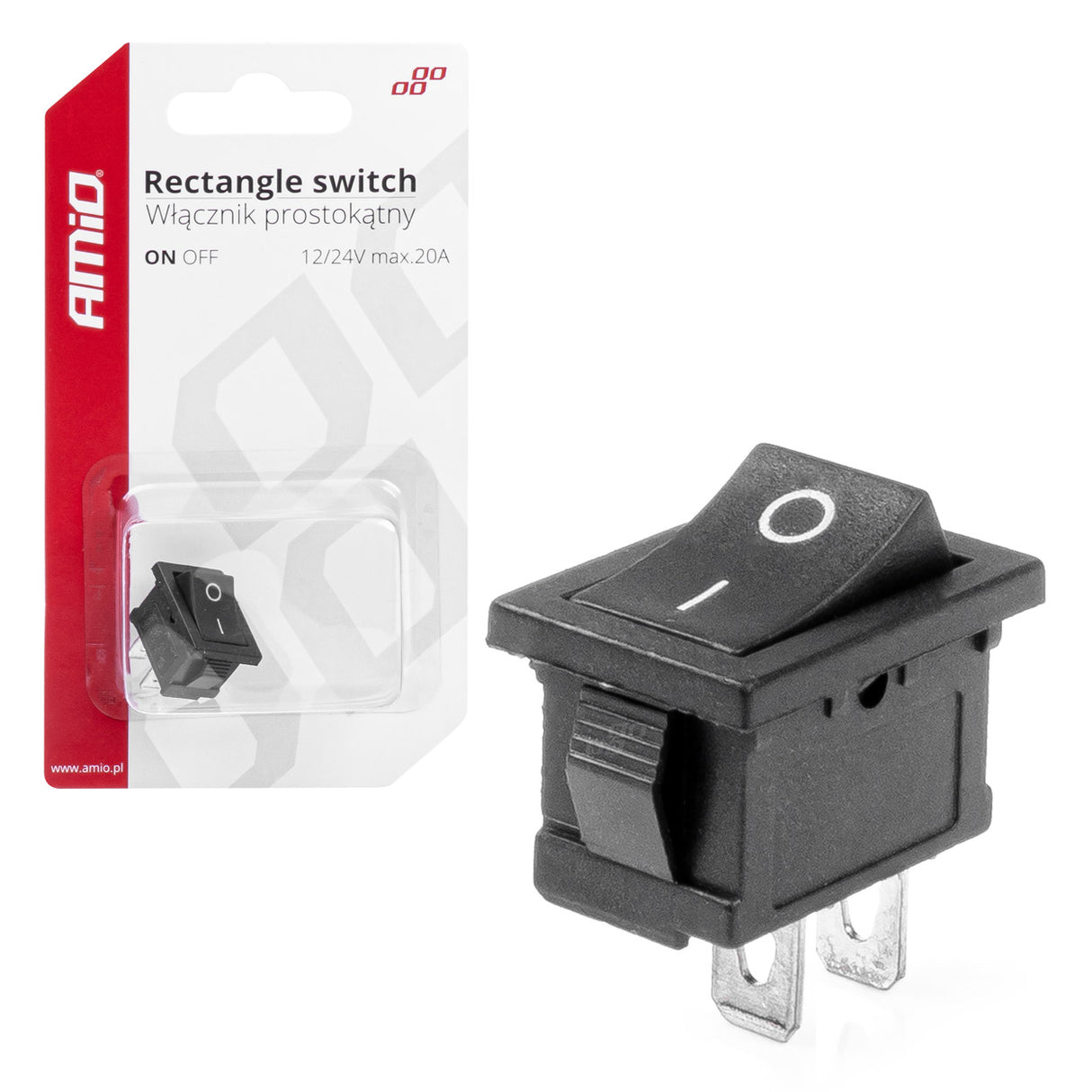 CELES ELEKTRIK ON-OFF AM-03082 12V-24V 20A Rectangle Switch