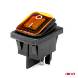 CELES ELEKTRIK ON-OFF AM-03091 12V-24V max20A Yellow-LED Rectangle Switch