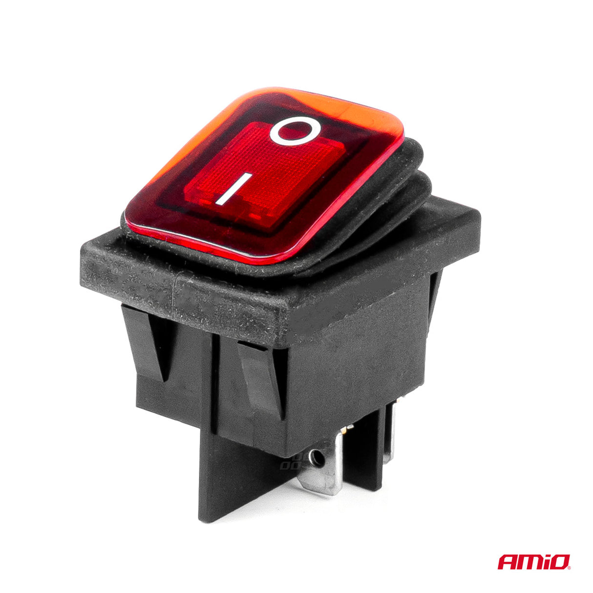 CELES ELEKTRIK ON-OFF AM-03092 12V-24V max20A Red-LED Rectangle Switch